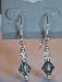 Blue & White 8M Swarovski Crystal Earrings