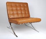 Spanish Pavilion Chair, Caramel Aniline Leather