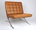 Spanish Pavilion Chair, Caramel Aniline Leather