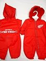 Detroit Red Wings Infants / Babys / Kids red hooded Wind Suit coverall