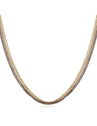 Sterling Silver Multiple Strand Sparkle Chain Necklace in a Multi Color Style
