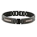 Bracelet in Black Ion Stainless Steel with Rose title=
