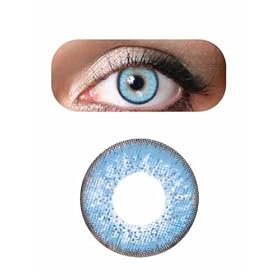 Enhanced Aqua Blue Cosmetic Coloured Contact Lenses: EU Approved [Misc.]