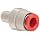 SMC KDM Series Polybutylene Terephthalate Rectangular Plug Side Multi-Connector, 1/4" Tube OD