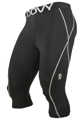Men COOVY Sports Compression Under Base Layer 3/4 Tights Armour Pants