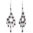 Purple Perennial Floral Chandelier Earrings