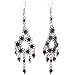 Purple Perennial Floral Chandelier Earrings