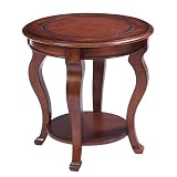 Leather Inlay End Table