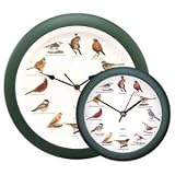Mark Feldstein and Associates DLB023GR Original Singing Bird Clock 13 in Green