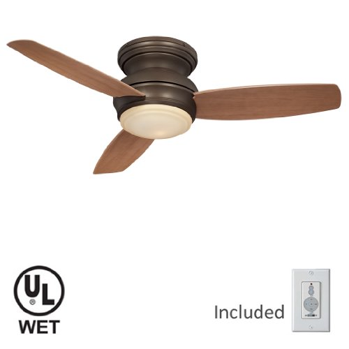 Minka-Aire F593-ORB Traditional Concept Bronze Outdoor 44 Ceiling Fan with Light & Wall Control
