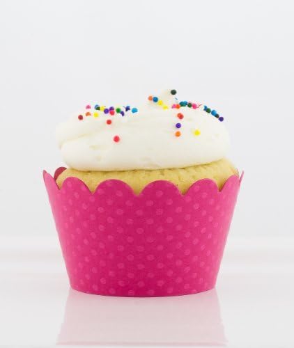 Designer Hot Pink/Dark Pink Cupcake Wrappers - Set of 12 - by SimplyGenie