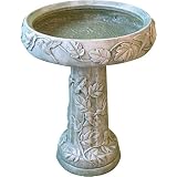 Apline Decor Company CLA124 Clay Bird Bath Round
