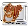 Smiley Squirrel Italian Charm