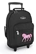 Pink Horse Rolling Backpack Horses - Wheeled Travel or School Carry-On Travel Bags with Wheels - Best Quality-