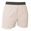 Heather Gray solid color jersey elastic waist comfortable unisex boxer boxer shorts leisure, no fly,
