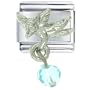 Buddhist Bracelet March Aquamarine Color Baby Angel Italian Charms