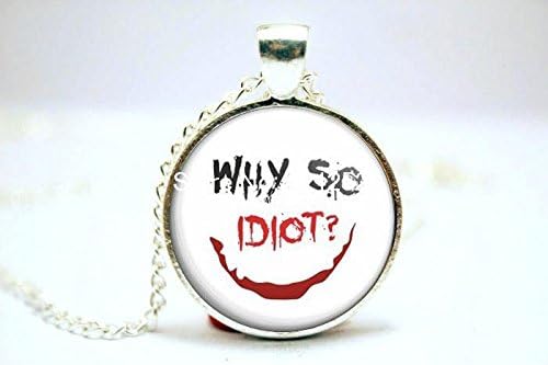 Pretty Lee 2015 Fashion Why So Idiot Necklace Jewelry Glass Photo Cabochon Necklace Christmas gift