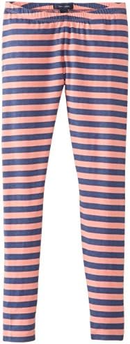 Tommy Girl Big Girls' Stripe Printed Leggings, Coral, Medium