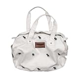 更にプライスダウン!残り2つ ニューヨーク 直輸入 Abercrombie &Fitch アバクロ (アバクロンビー &フィッチ) ダッフル トート Preppy Duffle バッグ(white・Moose)