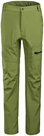 Men's Outdoor Sports Waterproof Fleece Thermal Mountain Pants SM-028 Grass Green S