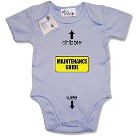 Dirty Fingers - Maintenance Guide - Baby & Toddler Short Sleeve Bodysuit / BabyGrow, 3-6 months, Blue