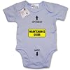 Dirty Fingers Maintenance Guide Baby & Toddler Short Sleeve Bodysuit / BabyGrow, 0-3 months, Blue