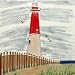 Barnegat NJ Lighthouse Light House Decorative Wall Art Tile 4x4