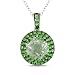 Sterling Silver 4 3/5 CT TGW Green Amethyst and Tsavorite Fashion Pendant