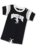 (マジェスティック)Majestic メジャー ホワイト・ソックス ロンパース （並行輸入品) (12M（, 黒白シルバー)