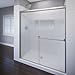 Basco Classic Sliding Shower Door, Fits 40-44 inch opening, Obscure Glass, Brushed Nickel Finish