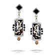 Yoolie's Full Moon Earrings in Jet Black, Blues and Gold Tones, Spring/Summer 2013 Collection #12602 YE GE