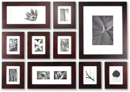 WALNUT 2" Perfect Picturewall - Item P1027 The Original Gallery in a Box - PATENTED FREE S&H, Wood Frames, Mats, Pre-View Templates