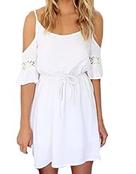 Polyester Mermaid Lace Off the Shoulder Spaghetti Strap Mini Dress 