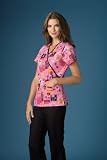 41og8l6rPJL. SL160  Cherokee Uniforms Daisy Bug Mock Wrap Scrub Top