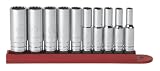 GearWrench 80309 10-Piece 1/4 Dr. 12-Point Deep SAE Socket Set