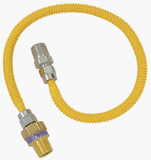 Brass Craft CSSL44E-48P 3/8 O.D. Gas Connector - 1/2 M.I.P. Safety+PLUS x 1/2 M.I.P.