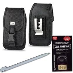Heavy Duty Industrial Strength Rugged Case with Metal Clip and Belt loop for Casio G'zone Commando and Antenna Booster