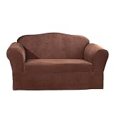 Suede Supreme 2-pc. Sofa Slipcover - Chocolate