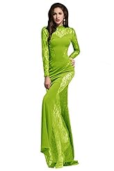 Sexy Long Sleeves Lace Sheer Evening Dress/Prom Dress/Wedding Dress 