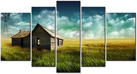ClassiceDecorArt Wall Art Paintings - 5 Pieces Decor Art of the Old Farm by Nuahs Painting - The pictures Print on Canvas for Modern Home Decor Decoration