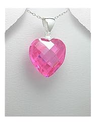 Heart CZ Pendant Necklace In 92.5 Sterling Silver