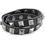 Rebecca Minkoff Double Wrap Pyramid Stud Black