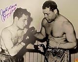Jake Lamotta Signed 8X10 Photo - (Lamotta With Joe Louis)