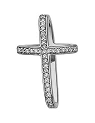14K White Gold Diamond Cross Pendant - 0.33 Ct. -- LIFETIME WARRANTY