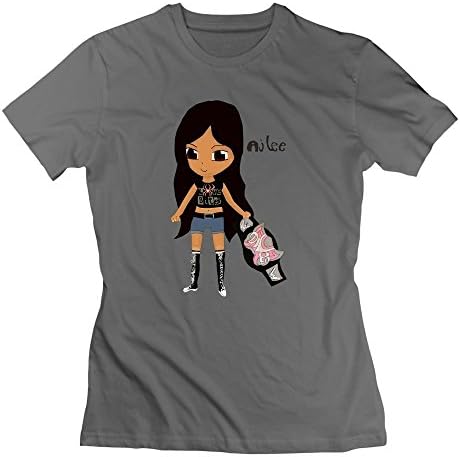 Cheap No Minimum Ladys Wwe Aj Lee 1 Tshirts XXL DeepHeather