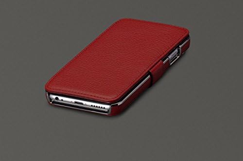 Sena Genuine Leather Wallet Book Classic Apple Iphone 6/6S PLUS Case (Pebble Red)