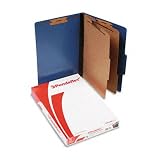 ~:~ ESSELTE PENDAFLEX CORP. ~:~ Pressguard Classification Folders, Legal, 6-Section, Blue, 10/box