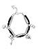 GUESS Women's Black and Silver-Tone Faux-Leather Charm Bracelet