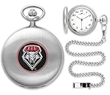 IMAGE OF New Mexico Lobos UNM NCAA Silver Pocket Watch