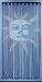 Wooden Beaded Door Curtain ~ Sun ~ Hand Painted ~ Fits Standard Door Way ~ Approx 31 Strands